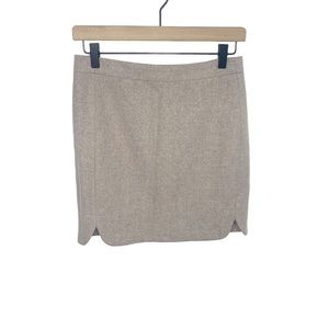 J.Crew factory tan wool blend mini skirt size 00